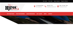 Desktop Screenshot of hjfoxinsurance.com
