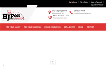 Tablet Screenshot of hjfoxinsurance.com
